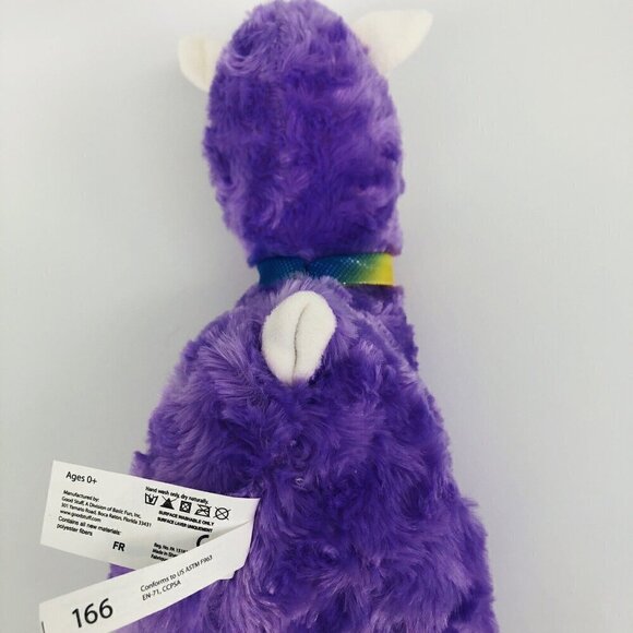 Good Stuff Llama Plush Toy 14 inches Super Soft Purple Rainbow Collar 0+ Years - Picture 6 of 9